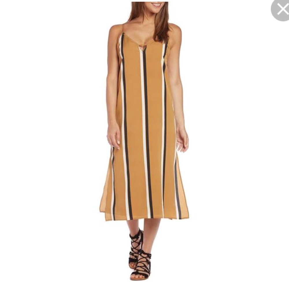 Amuse Society Stripe Midi Dress